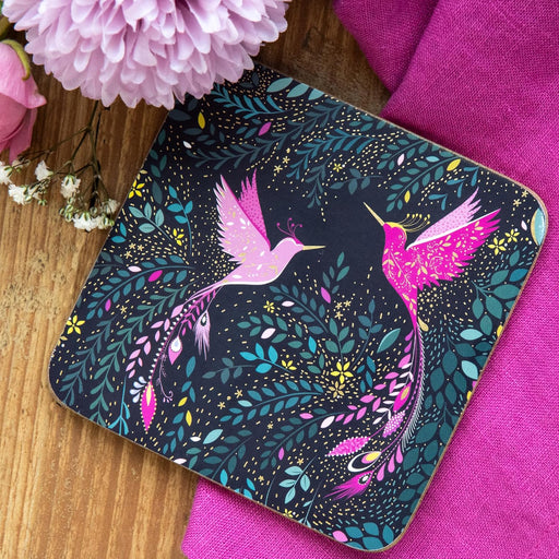 Sara Miller - India Collection - Hummingbird Paradise - Coasters (Set of 4) | 4 x 4 in / 10 x 10 cm Home & Kitchen