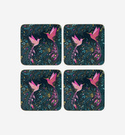 Sara Miller - India Collection - Hummingbird Paradise - Coasters (Set of 4) | 4 x 4 in / 10 x 10 cm Home & Kitchen