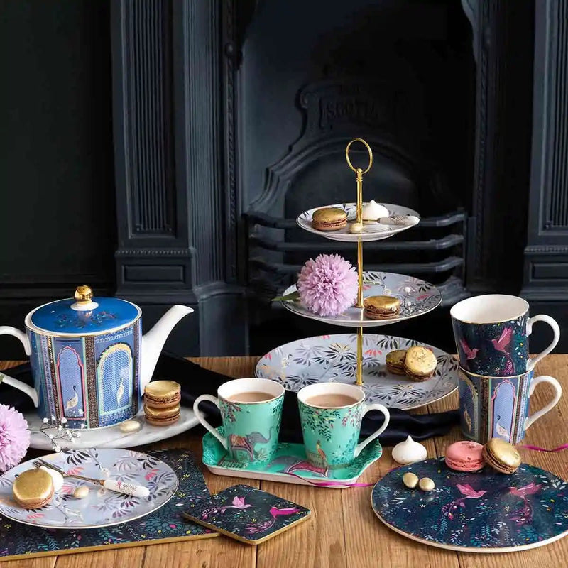 Sara Miller - India Collection - Hummingbird Paradise - Placemats (Set of 4) | 12 x 9 in / 30 x 23 cm Home & Kitchen