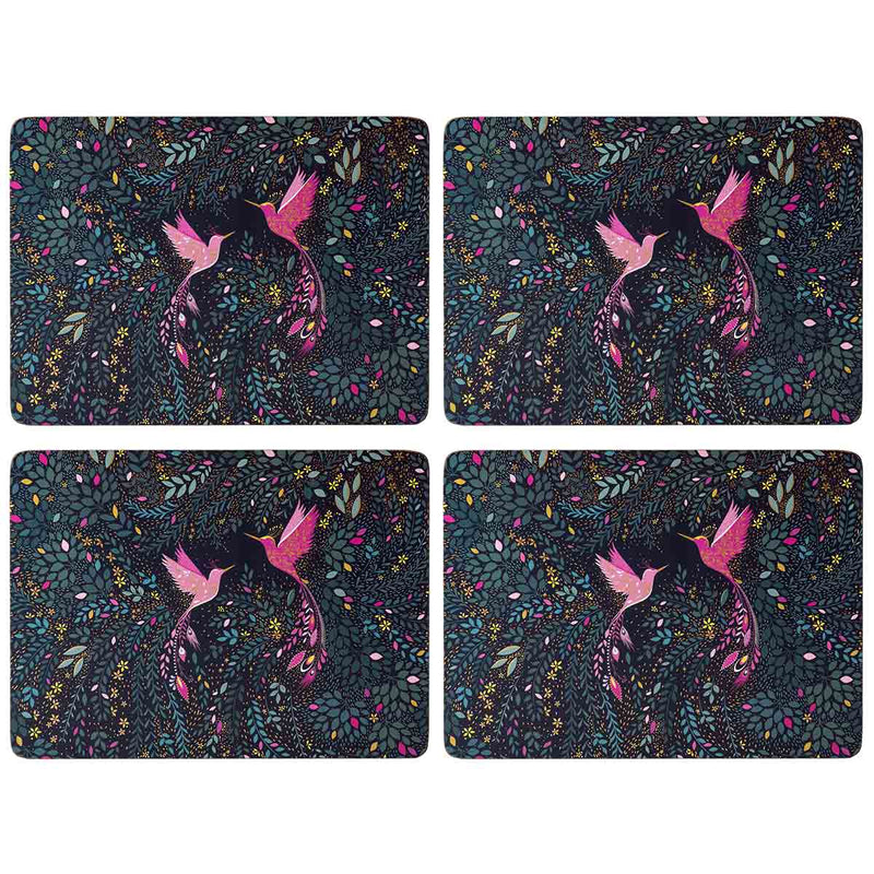 Sara Miller - India Collection - Hummingbird Paradise - Placemats (Set of 4) | 12 x 9 in / 30 x 23 cm Home & Kitchen