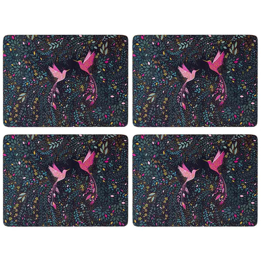 Sara Miller - India Collection - Hummingbird Paradise - Placemats (Set of 4) | 12 x 9 in / 30 x 23 cm Home & Kitchen