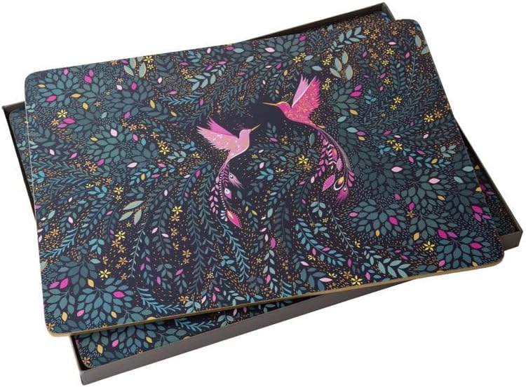 Sara Miller - India Collection - Hummingbird Paradise - Placemats (Set of 4) | 15.7 x 11.7 in / 40 x 30 cm Home & Kitchen