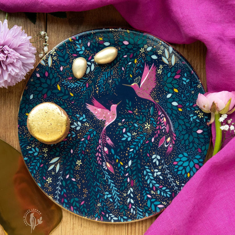 Sara Miller - India Collection - Hummingbird Paradise - Serving Plate | 9 in / 23 cm Home & Kitchen