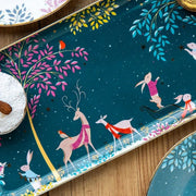 Sara Miller - Woodland Tales - Deer & Robin Sandwich Tray | 14 in / 36 cm Home & Kitchen