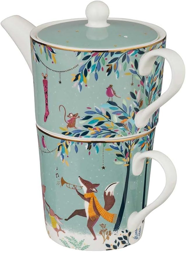 Sara Miller - Woodland Tales - Tea for One - Merry Band | 12 fl oz / 355 mL Home & Kitchen