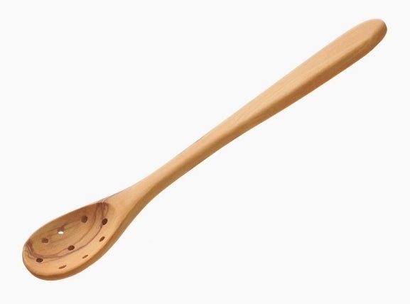 Scanwood - Olive Wood small spoon w/Holes Home & Kitchen