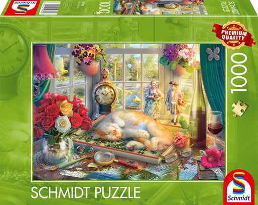 Schmidt Spiele - Puzzle - Puzzle Time With Cat (1000 - Piece Puzzle) Games & Toys