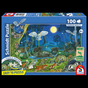 Schmidt Spiele - Puzzle - Pz100 - Animals By Night Games & Toys