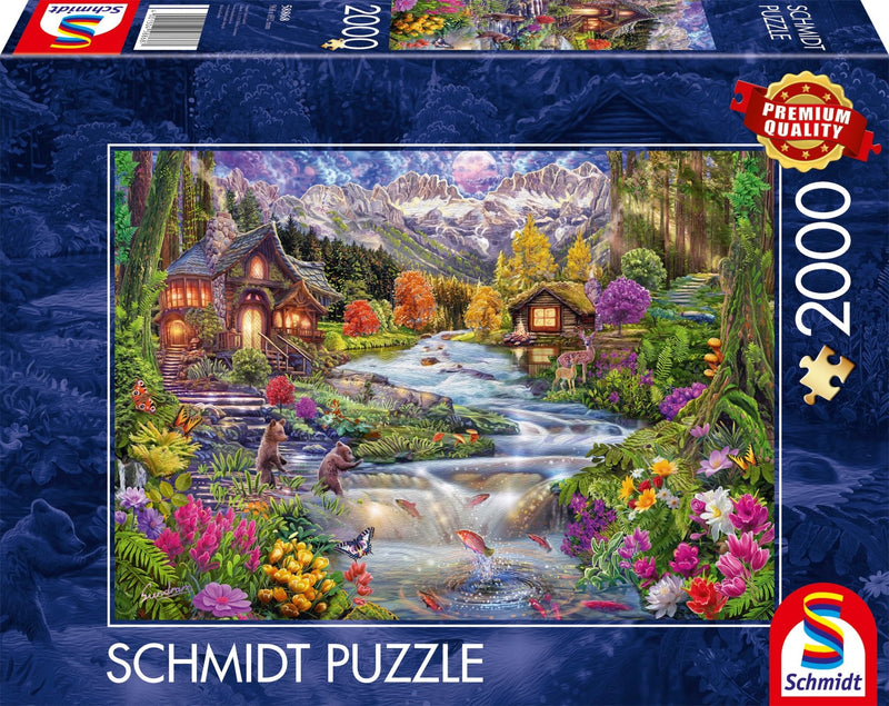 Schmidt Spiele - Puzzle - Pz2000 - River In The Mountains Games & Toys