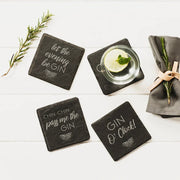 Selbrae House - Engraved Gin Slate Coasters s/4 Home & Kitchen