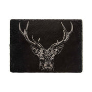 Selbrae House - Engraved Slate Holiday Stag Cheese board Home & Kitchen