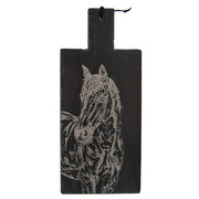 Selbrae House - Engraved Slate Horse Portrait Serving Paddle Home & Kitchen