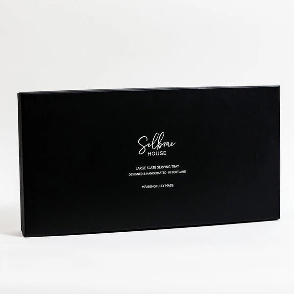 Selbrae House - Large Slate Serving Tray with Antler Handles Home & Kitchen