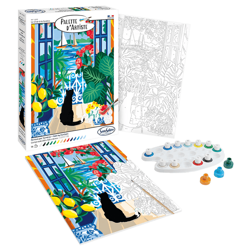 Sentosphere - ARTIST PALETTE - THE CAT BY THE WINDOW Arts & Crafts