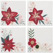 Now Designs - Amaryllis Christmas Soak Up Coasters Set of 4