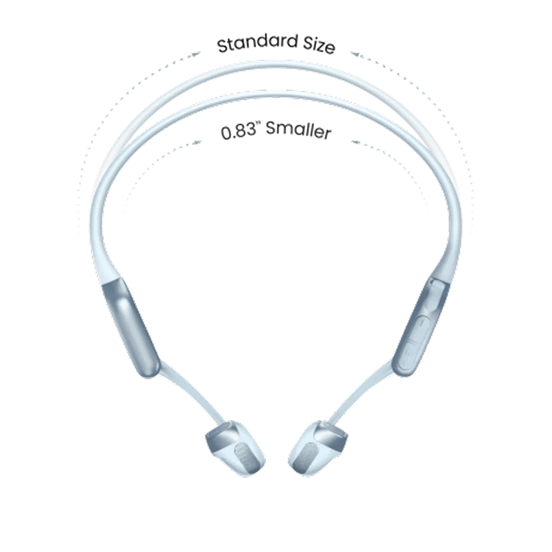 Shokz - OpenRun Pro 2 Mini - Blue - Bluetooth Headset Noise Cancelling Mic Premium Bone Conduction - Dual Drivers Enhanced Bass - 3D Audio Water Resistant IP55 - 12Hr Battery Life Electronics