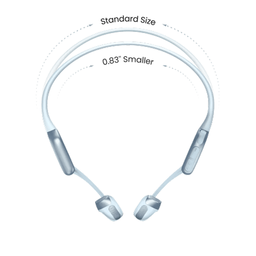 Shokz - OpenRun Pro 2 Mini - Blue - Bluetooth Headset Noise Cancelling Mic Premium Bone Conduction - Dual Drivers Enhanced Bass - 3D Audio Water Resistant IP55 - 12Hr Battery Life Electronics