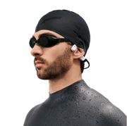 Shokz - OpenSwim Pro WHITE Bluetooth Headset & MP3 Dual Modes Bone Conduction IP68 Waterproof Dual Noise Reduction 9Hrs Battery Life Swimming Earplugs Included Electronics