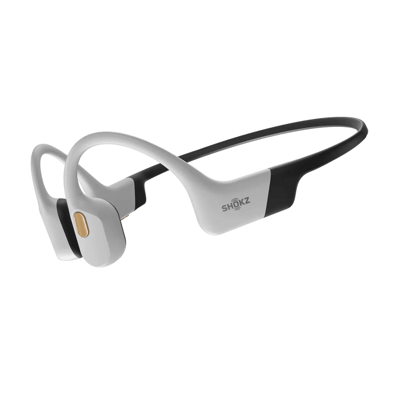Shokz - OpenSwim Pro WHITE Bluetooth Headset & MP3 Dual Modes Bone Conduction IP68 Waterproof Dual Noise Reduction 9Hrs Battery Life Swimming Earplugs Included Electronics