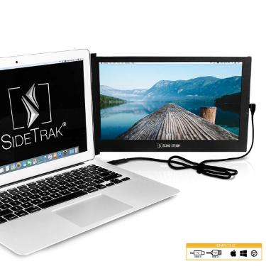 SideTrak - Slide Portable Monitor 12.5 in | PC / MAC / Chrome - Black Electronics