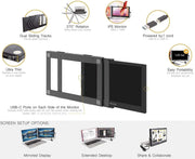 SideTrak - Slide Portable Monitor 12.5 in | PC / MAC / Chrome - Black Electronics