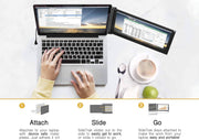 SideTrak - Slide Portable Monitor 12.5 in | PC / MAC / Chrome - Black Electronics