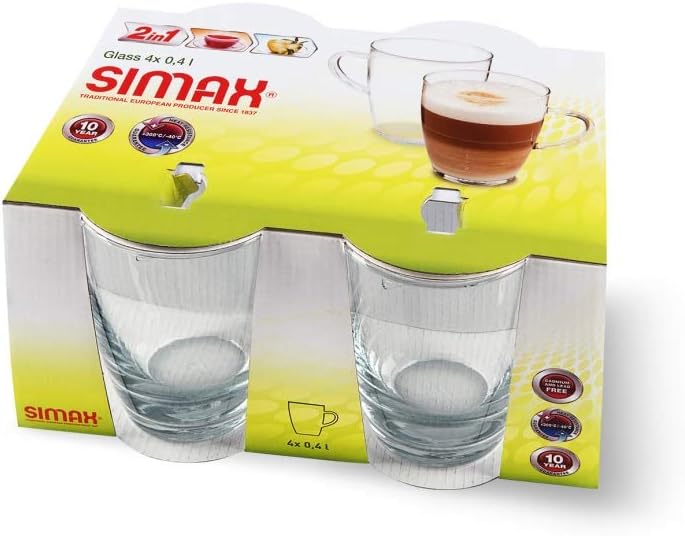 Simax - Lyra Mug 400 ml (Set of 4) Home & Kitchen