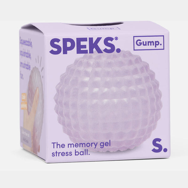 Speks Gump Surface stress ball in Mist with Scale texture