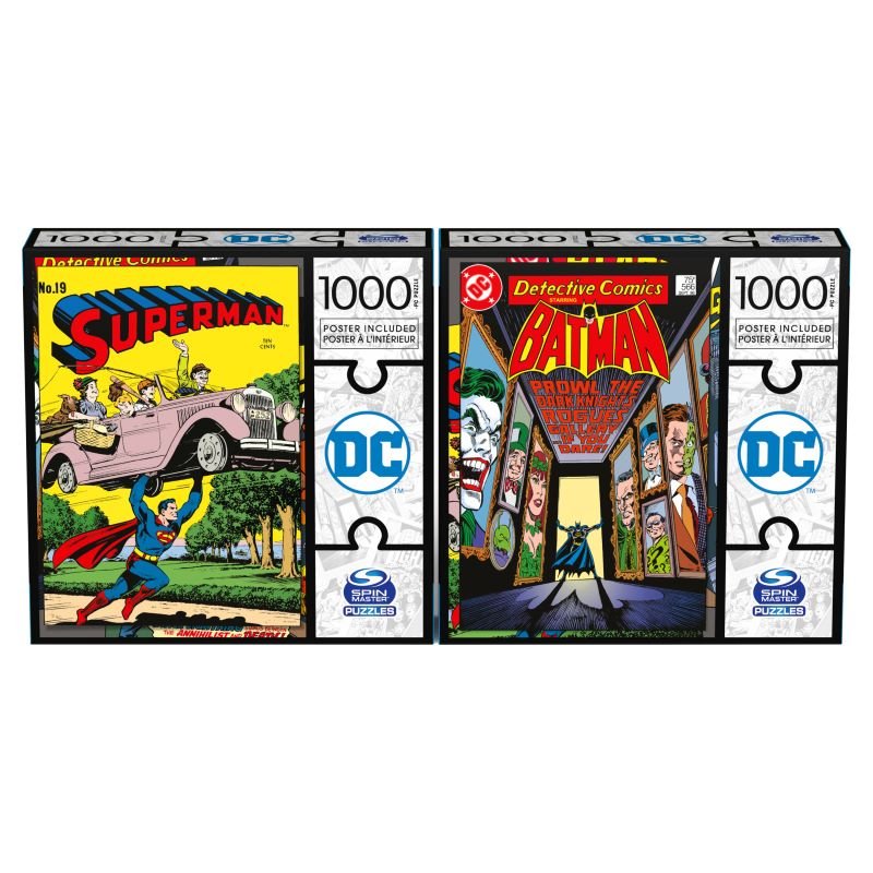 Spin Master - DC Comics, Superman Batman 1000 - Piece Jigsaw Puzzle Bundle Classic Toys & Games