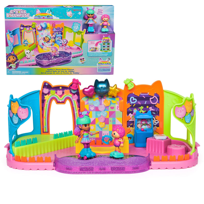 Spin Master - Gabby’s Dollhouse, Party Room Playset with Exclusive Toy Figures Toys & Games
