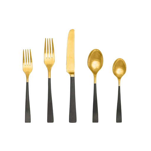 Splendide - Concerto Black & Gold 20 PC Set Home & Kitchen