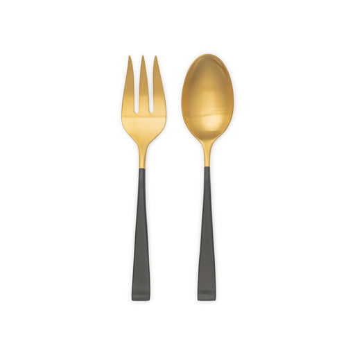 Splendide - Concerto Black & Gold 2PC Serve Set Home & Kitchen