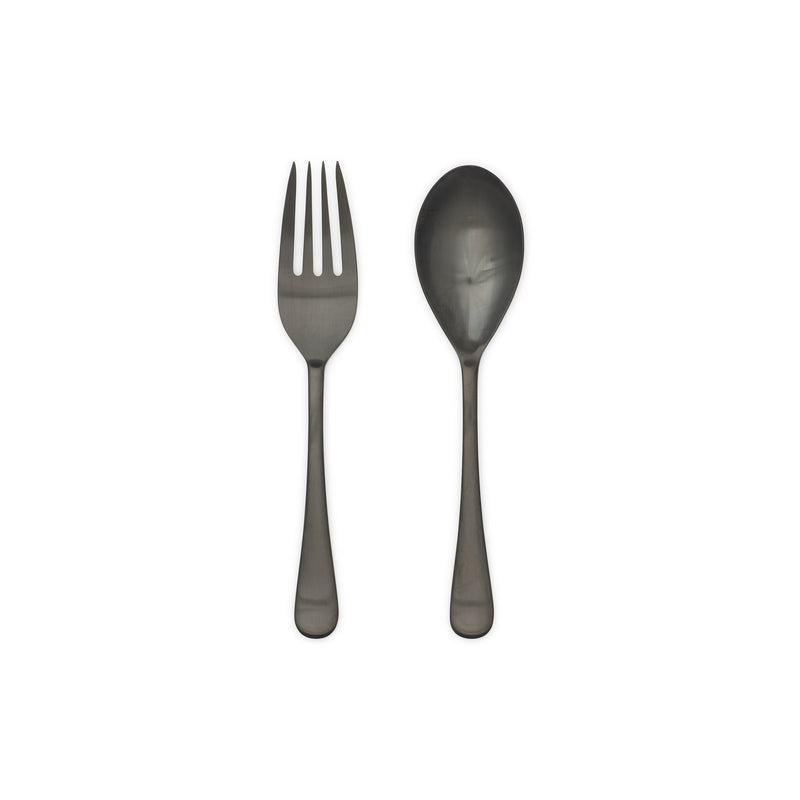 Splendide - Country Matte Black 2PC Serve Set Home & Kitchen