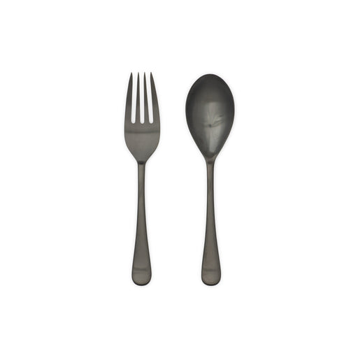 Splendide - Country Matte Black 2PC Serve Set Home & Kitchen