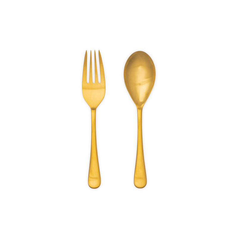 Splendide - Country Matte Gold 2PC Serve Set Home & Kitchen