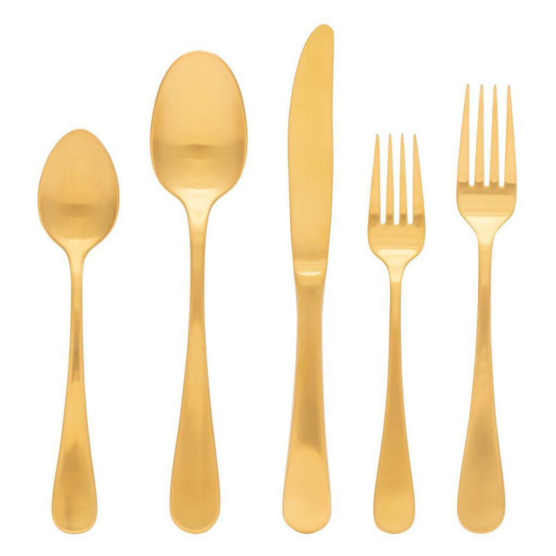 Splendide - Lexus Gold 20 PC Flatware Set Home & Kitchen