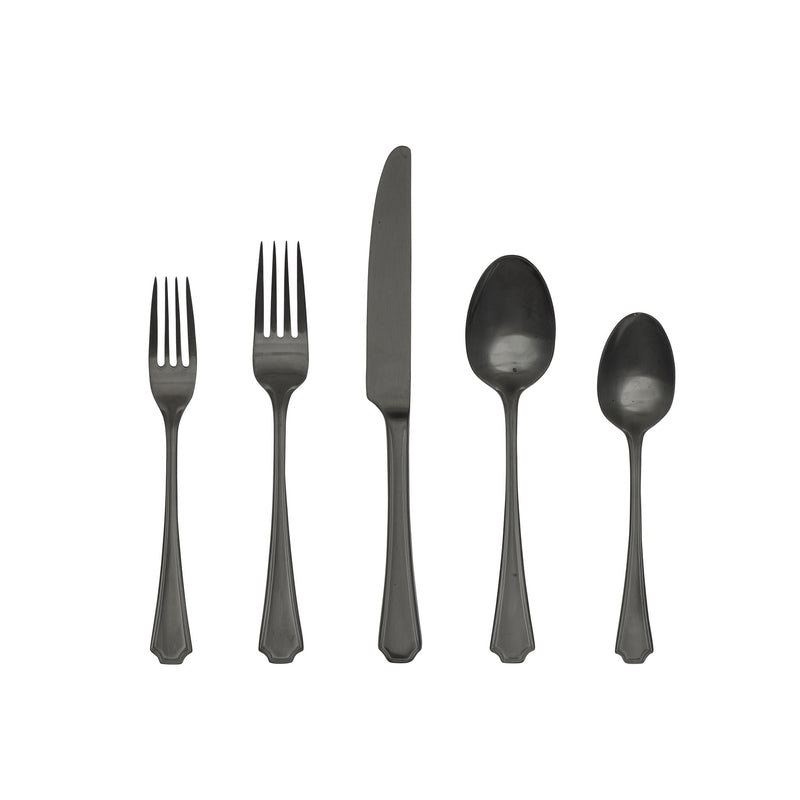 Splendide - Park Avenue Matte Black 20PC Set Home & Kitchen