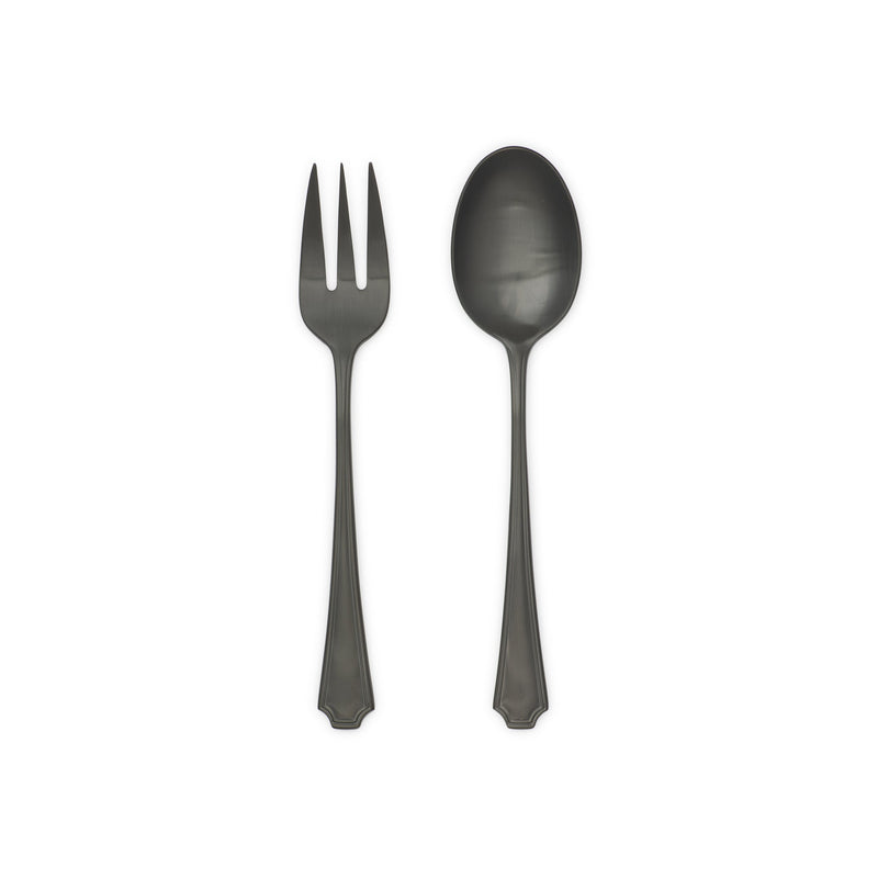 Splendide - Park Avenue Matte Black 2PC Serve Set Home & Kitchen
