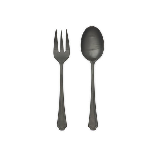 Splendide - Park Avenue Matte Black 2PC Serve Set Home & Kitchen
