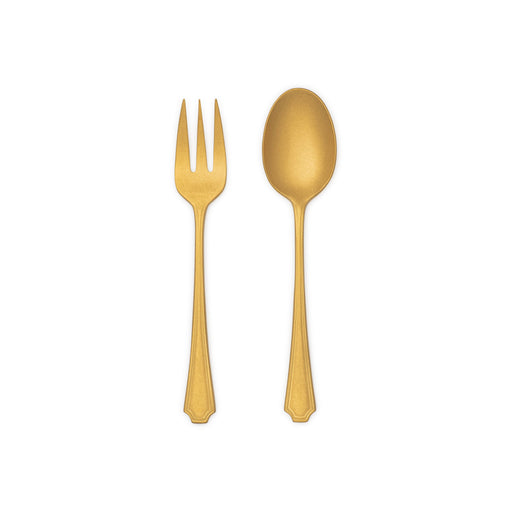 Splendide - Park Avenue Matte Gold 2PC Serve Set Home & Kitchen