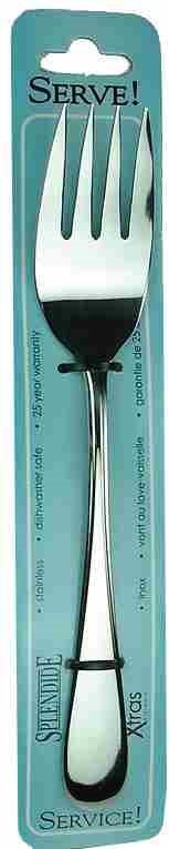 Splendide - SERVING FORK - SPLASH - MIRROR - BLUE CARD Home & Kitchen