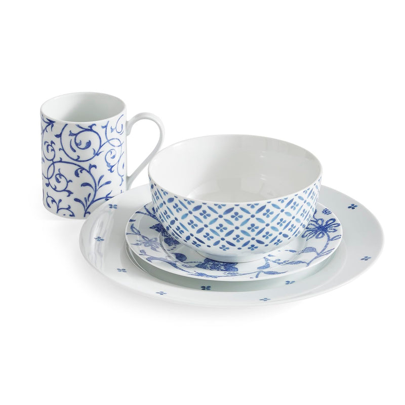 SPODE - 16PC SET BLUE INDIGO Home & Kitchen