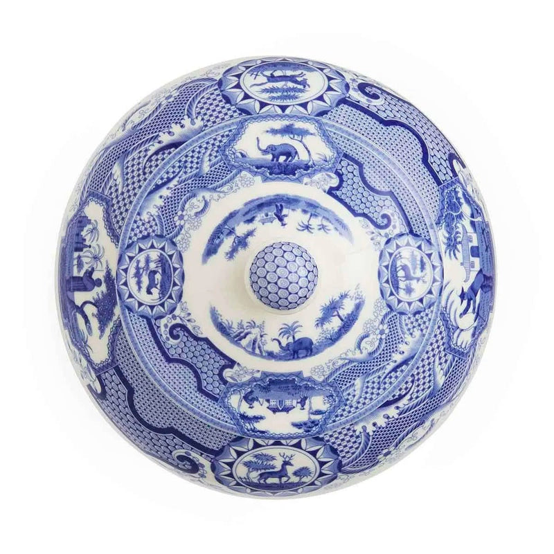 Spode - Blue Italian - Gothic Castle Vase | 14 in Home & Kitchen