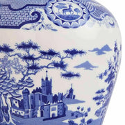 Spode - Blue Italian - Gothic Castle Vase | 14 in Home & Kitchen
