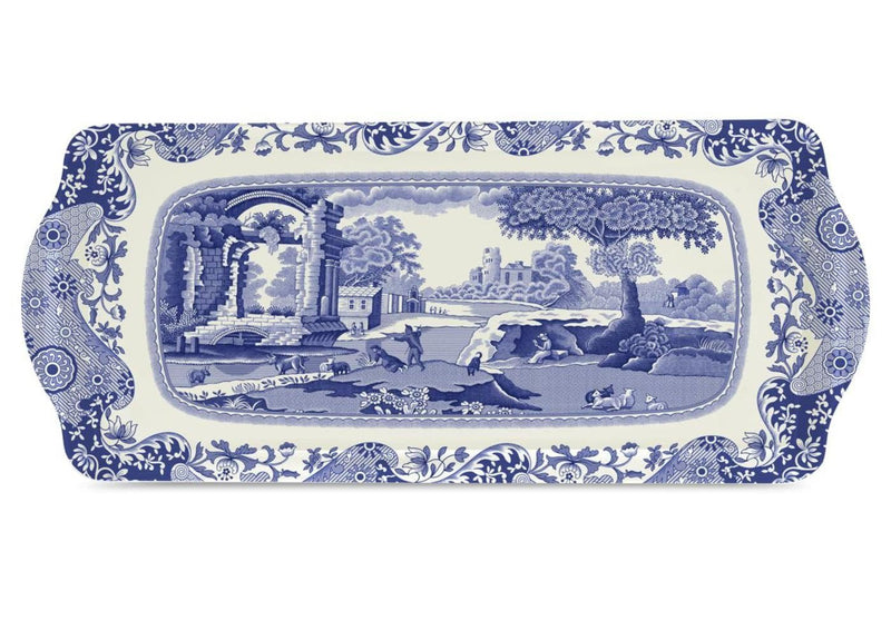 Spode - Blue Italian - Melamine Sandwich Tray | 15 x 6.5 in Home & Kitchen