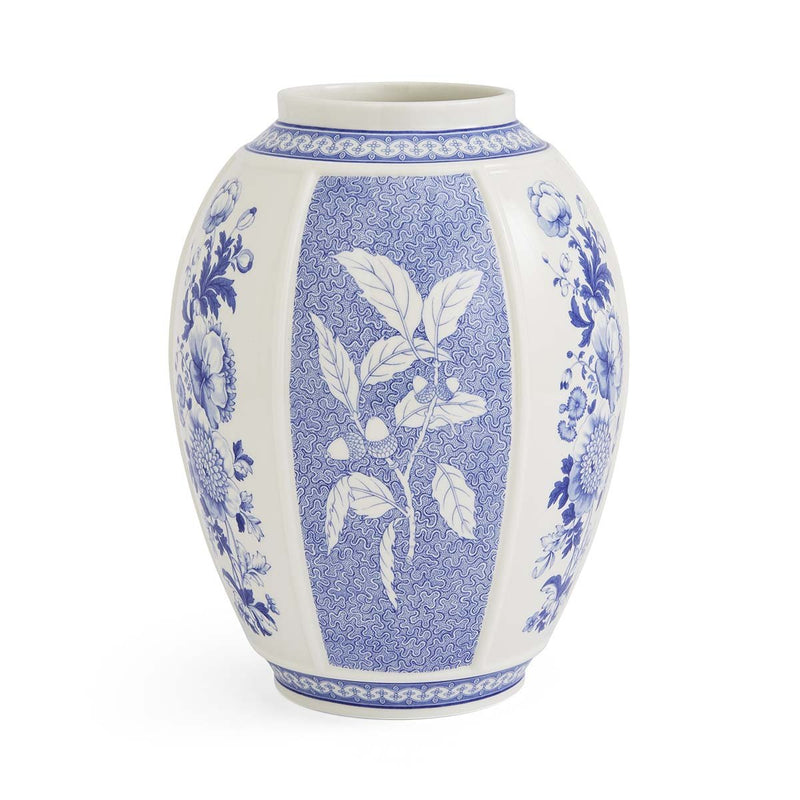 Spode - Blue Italian - Panel Vase 10 British Flowers Home & Kitchen
