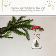 Spode - Christmas Tree - Candy Cane Bell Ornament Home & Kitchen