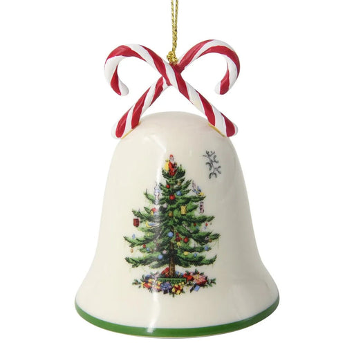 Spode - Christmas Tree - Candy Cane Bell Ornament Home & Kitchen