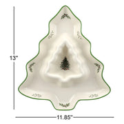 Spode - Christmas Tree - Chip & Dip | 13 inch Home & Kitchen