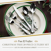 Spode - Christmas Tree - Cutlery Set | 4 of each Home & Kitchen